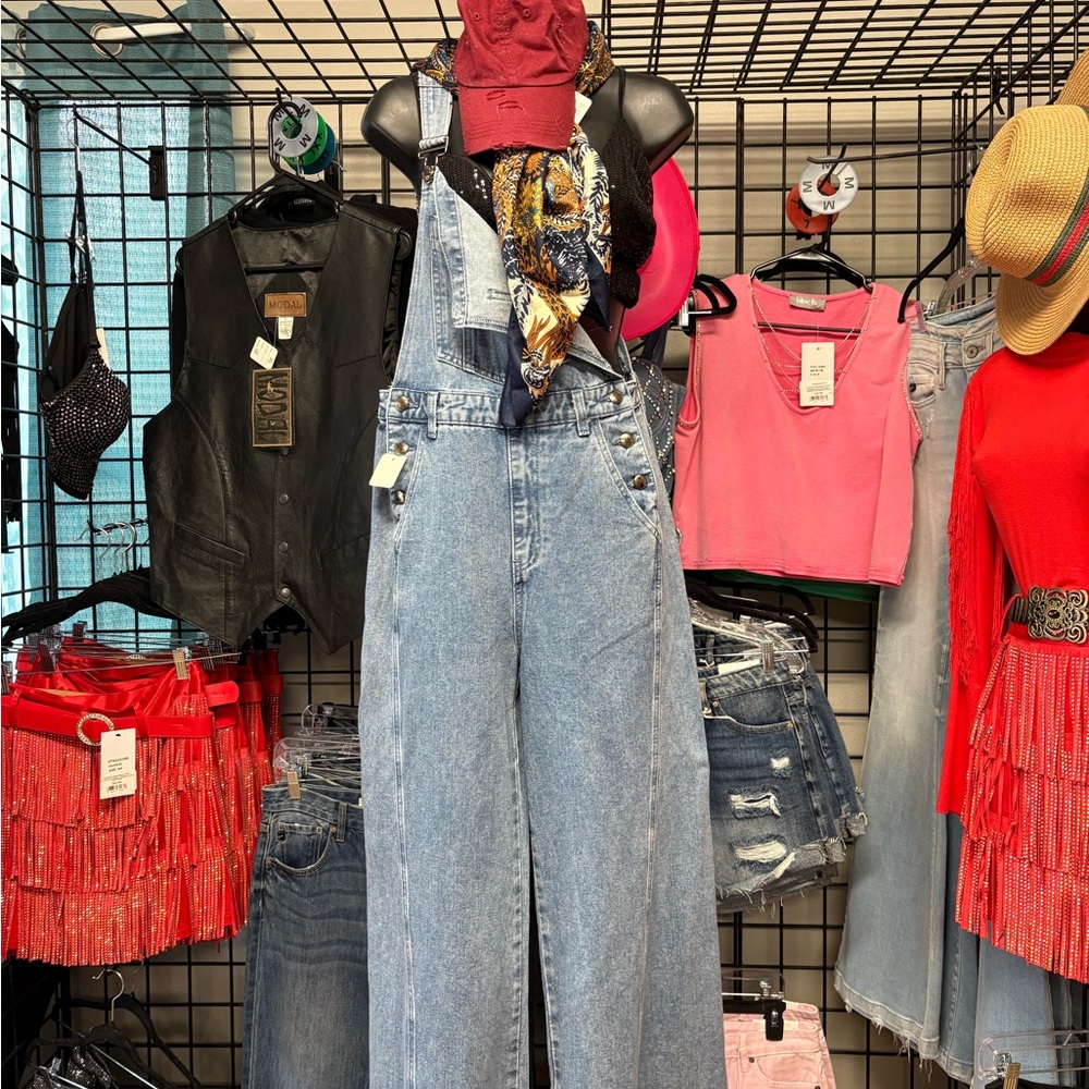 Listicle Light Blue Denim Overalls